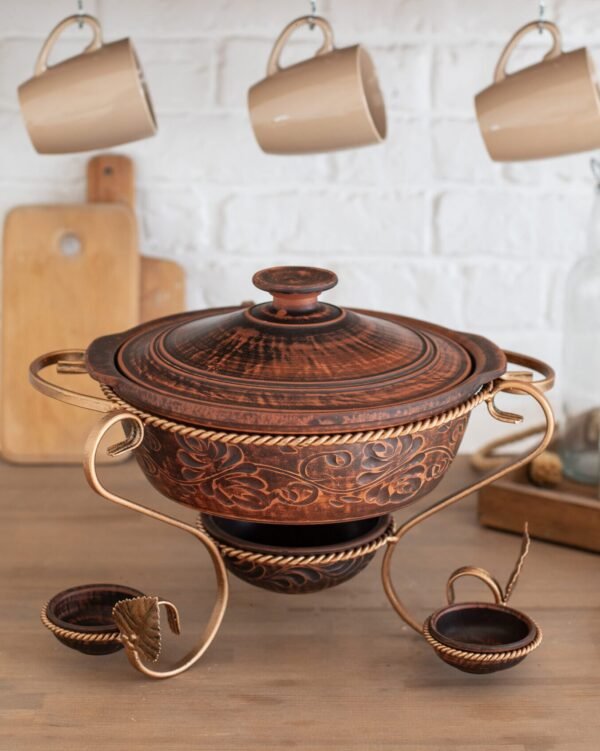 Садж "Жаровня з соусниками" 3 л - Зображення 2