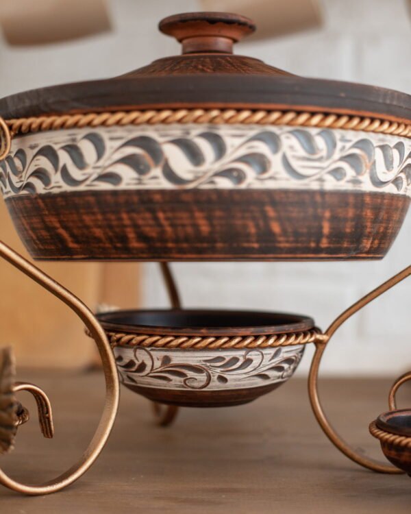 Садж "Жаровня з соусниками ангоб" 3 л - Зображення 6