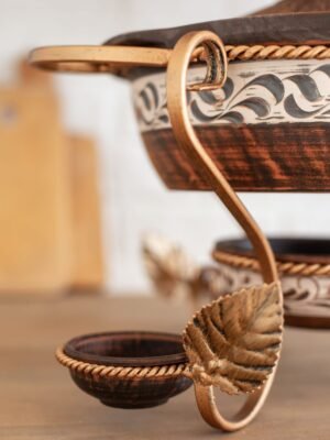 Садж "Жаровня з соусниками ангоб" 3 л