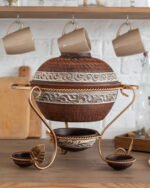 Садж "Макітра з соусниками ангоб" 3,5 л