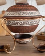 Садж "Макітра з соусниками ангоб" 3,5 л - Зображення 4