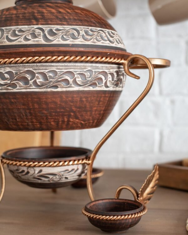 Садж "Макітра з соусниками ангоб" 3,5 л - Зображення 5