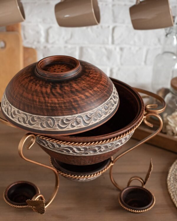 Садж "Макітра з соусниками ангоб" 3,5 л - Зображення 2