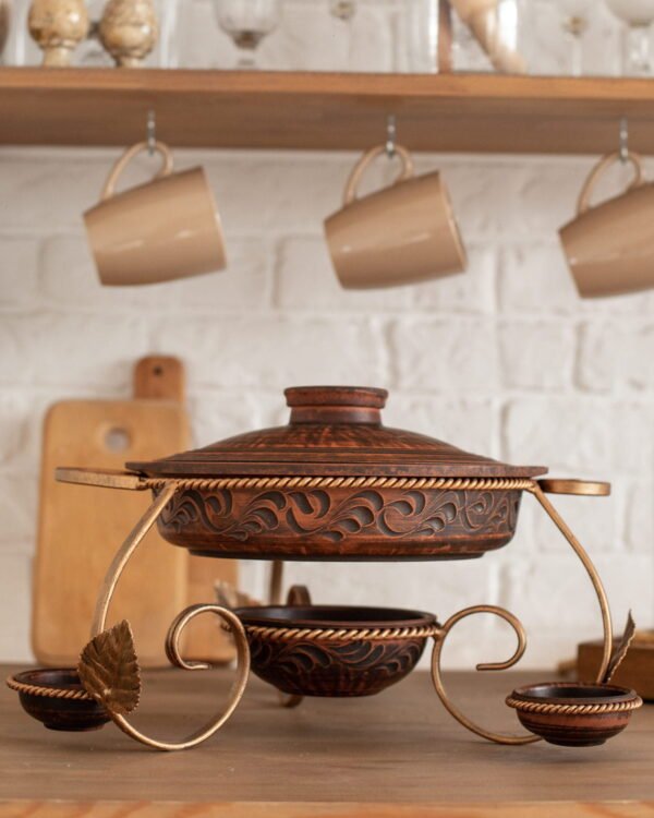 7x5a3389-scaled-e1720986569340.jpg Садж "Сковорідка з соусниками" 1,8 л - Зображення 1