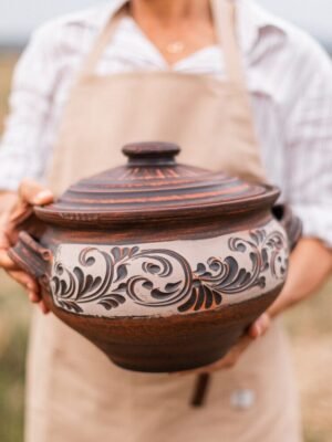 Супник різьблений (ангоб) 5 л