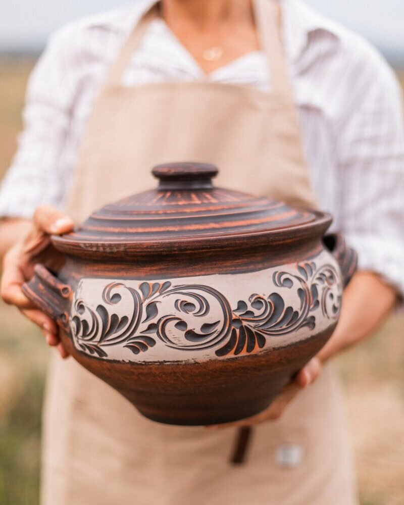 Супник різьблений (ангоб) 5 л