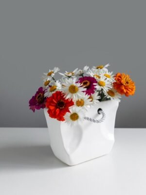 Ваза "Сумочка" біла