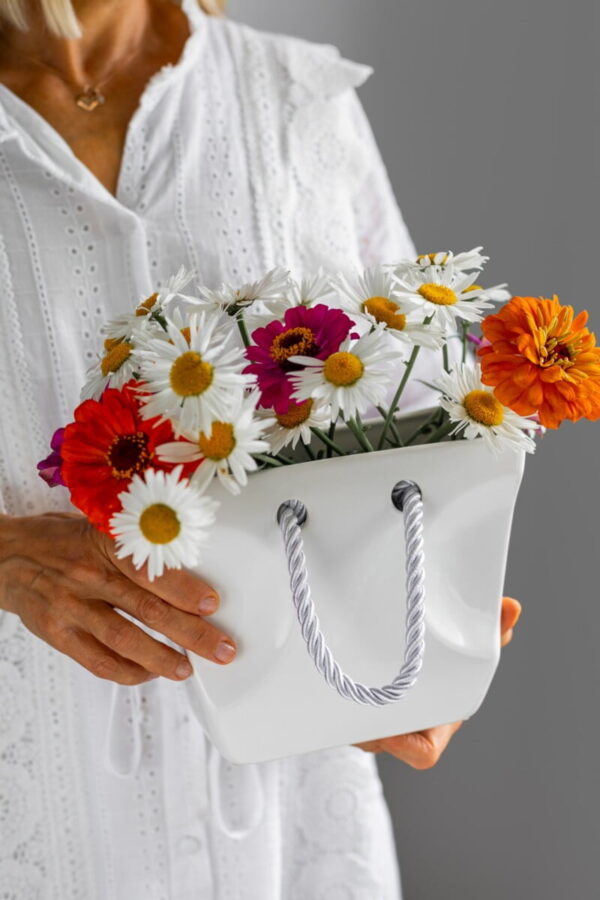 Ваза "Сумочка" біла - Зображення 7