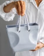 Ваза "Сумочка" блакитно - сіра - Зображення 2