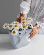 Ваза "Сумочка" блакитно - сіра