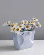 Ваза "Сумочка" блакитно - сіра - Зображення 4