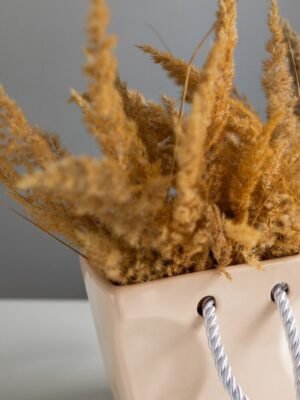 Ваза “Сумочка” беж