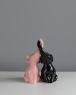 Пара слонів (чорний + рожевий)