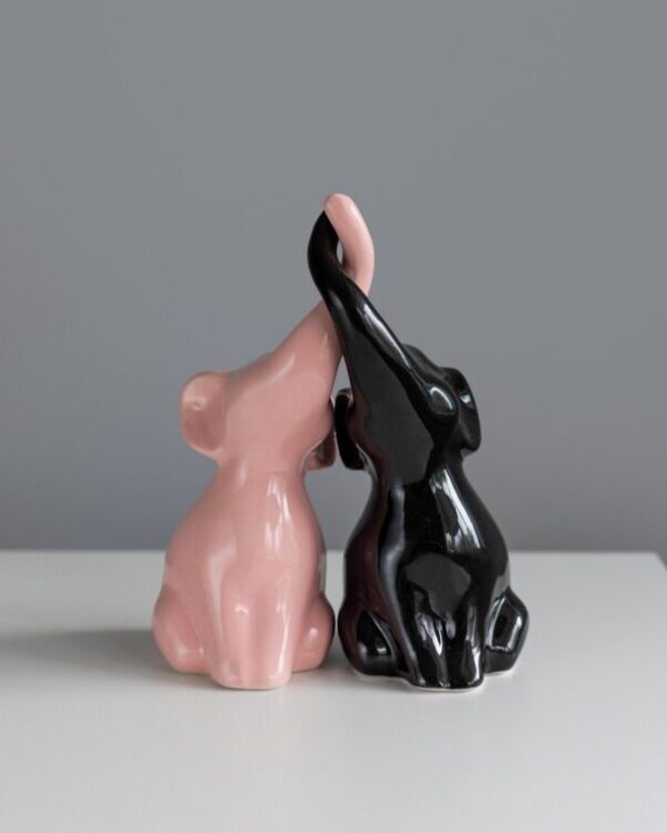 Пара слонів (чорний + рожевий) - Зображення 2