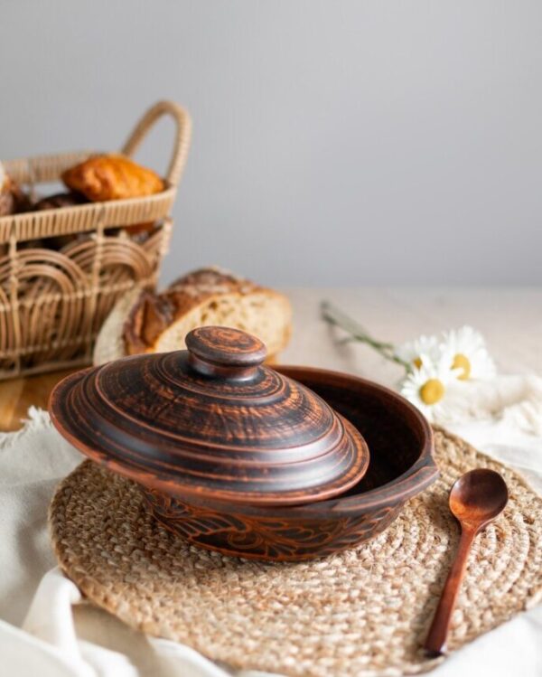 Сковорода із червоної глини 1,8 л - Зображення 5