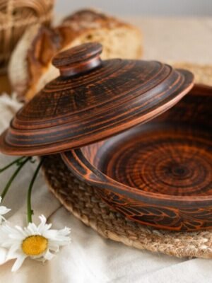 Сковорода із червоної глини 1,8 л