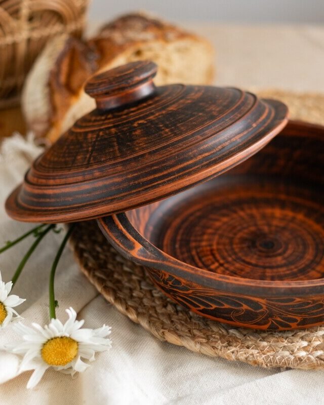 Сковорода із червоної глини 1,8 л