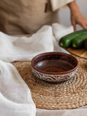 Миска дніпровська 650 мл (ангоб)