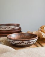 Салатник із червоної глини 1,4 л (ангоб)