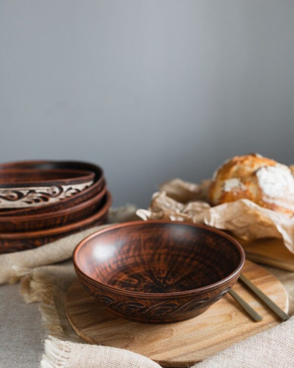 Салатник із червоної глини 1,4 л - Зображення 2