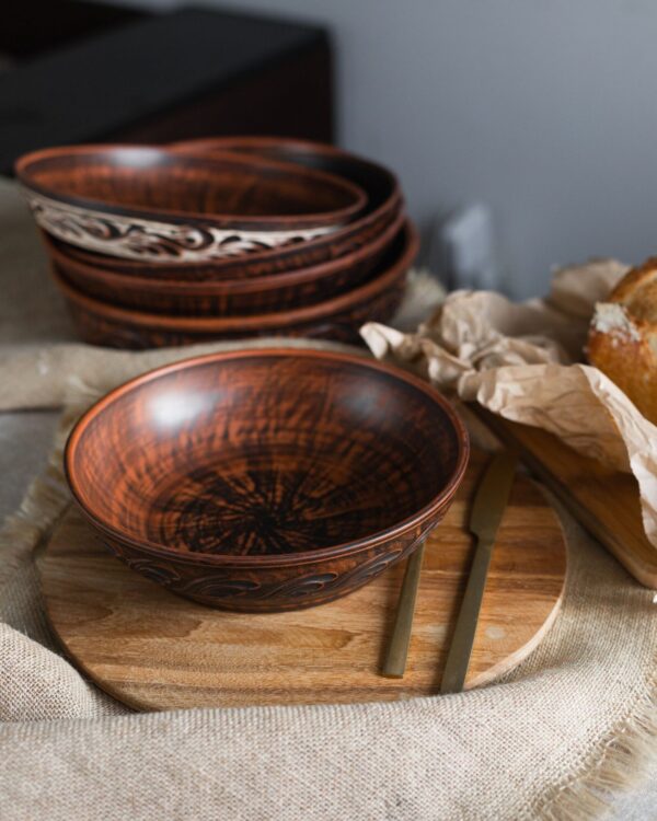 Салатник із червоної глини 1,4 л - Зображення 4