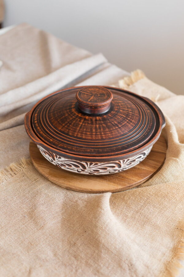 Сковорода з ручками (Ангоб) діаметр 29 см - Зображення 3