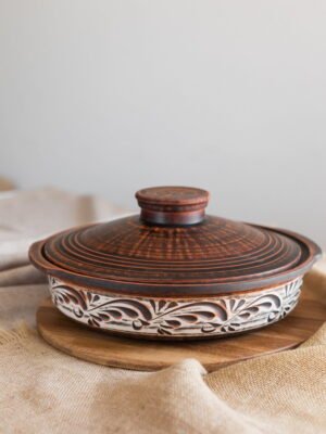 Сковорода з ручками (Ангоб) діаметр 29 см