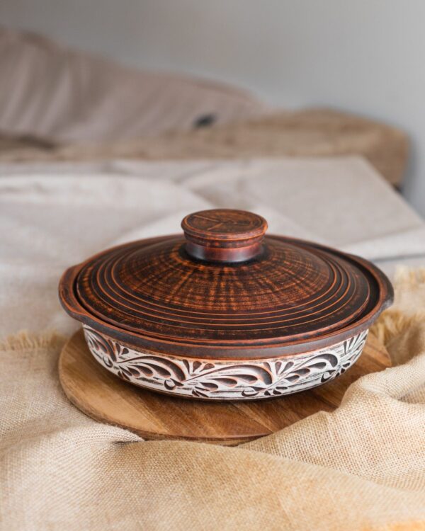 Сковорода з ручками (Ангоб) діаметр 29 см - Зображення 5