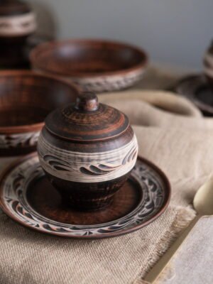 Горщик різьблений ангоб 500 мл