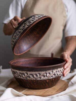 Хлібниця з кришкою (ангоб) 3,5 л