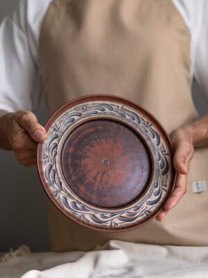 Тарілка плоска 21 см (ангоб)