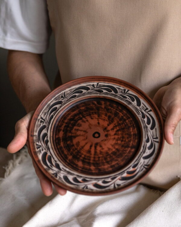 Тарілка плоска 21 см (ангоб) - Зображення 3