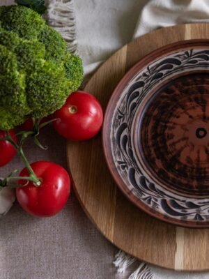 Тарілка плоска 21 см (ангоб)