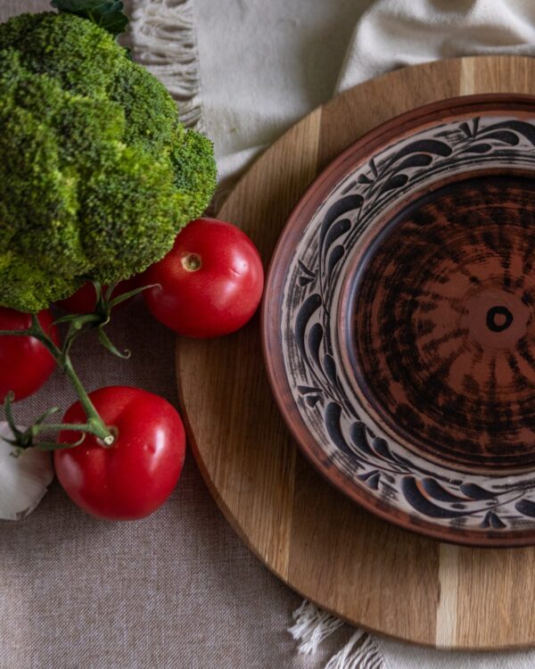 Тарілка плоска 21 см (ангоб) - Зображення 2