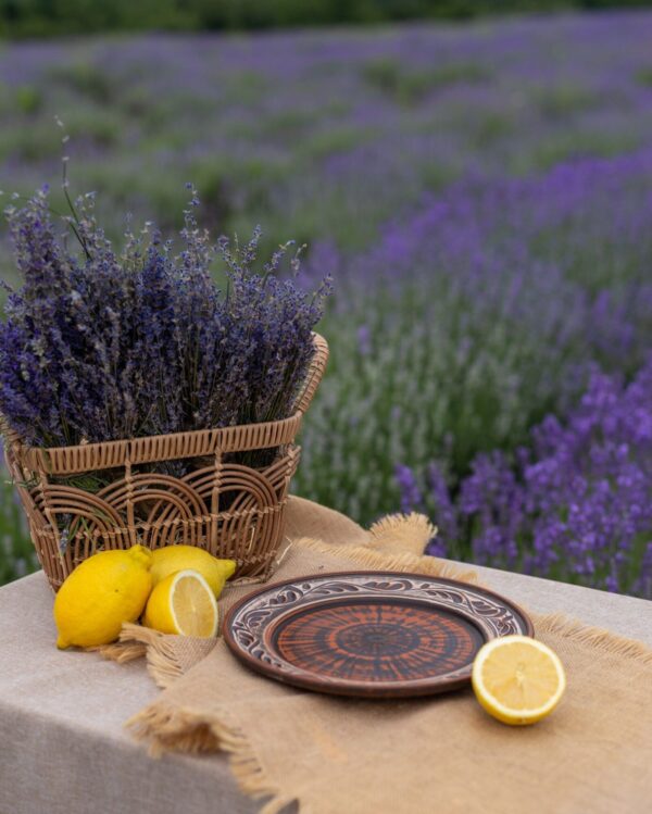 Тарілка з бортиками ангоб 25 см - Зображення 3