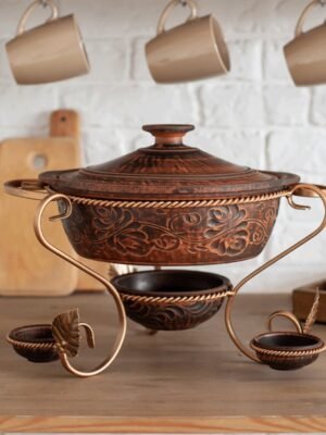 Садж "Жаровня з соусниками" 3 л